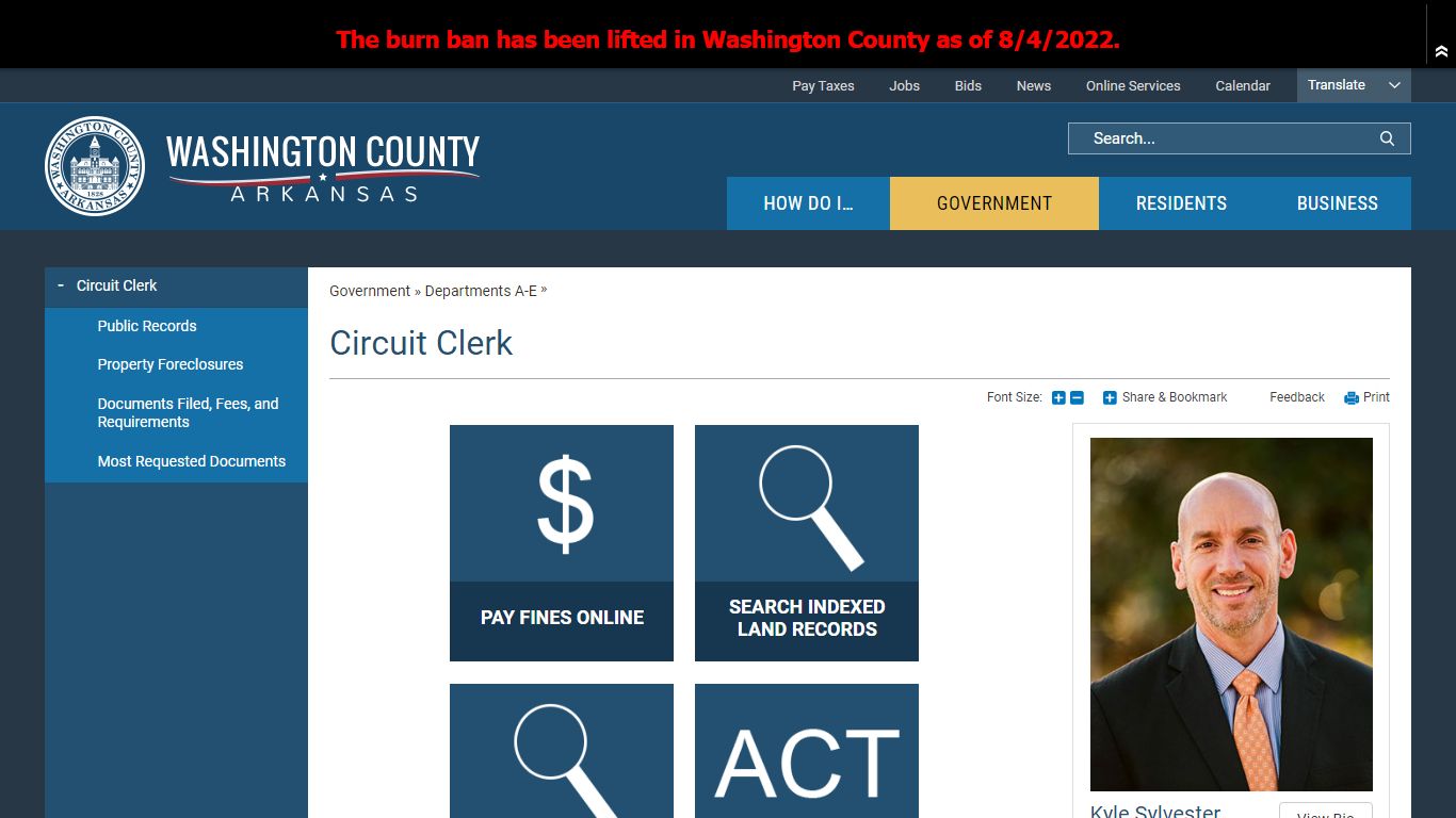 Circuit Clerk | Washington County, AR